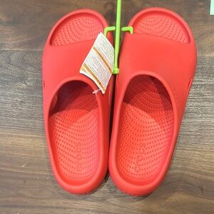 NEW Red Crocs Slides